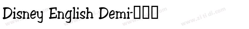 Disney English Demi字体转换